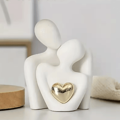 Romantic Couple Embrace Statue 3