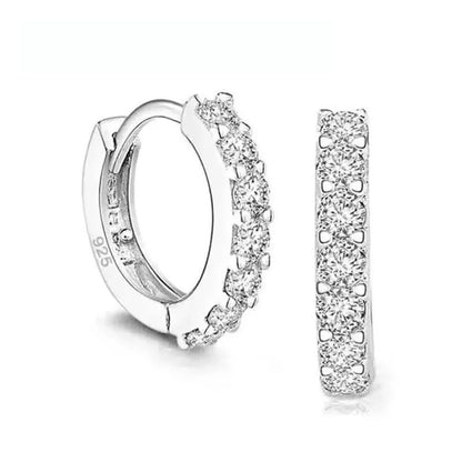 Sparkling Crystal Hoop Earrings
