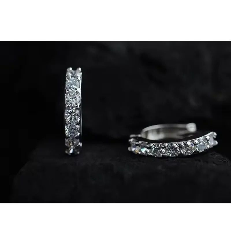 Sparkling Crystal Hoop Earrings 1