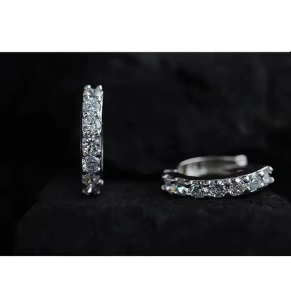 Sparkling Crystal Hoop Earrings 1