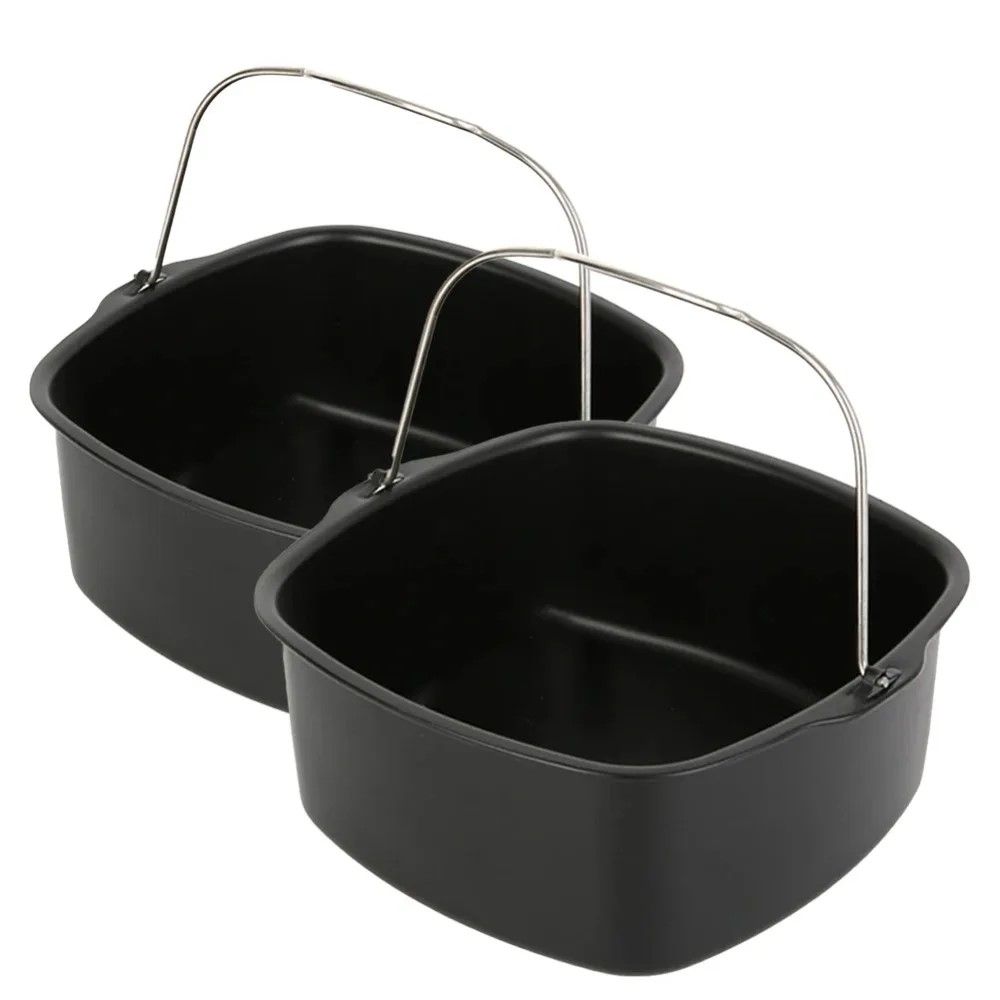 AirFryer Easy Bake NonStick Tray  Basket Set Premium Cake  Baking Pan For Air Fryer Accessories 5