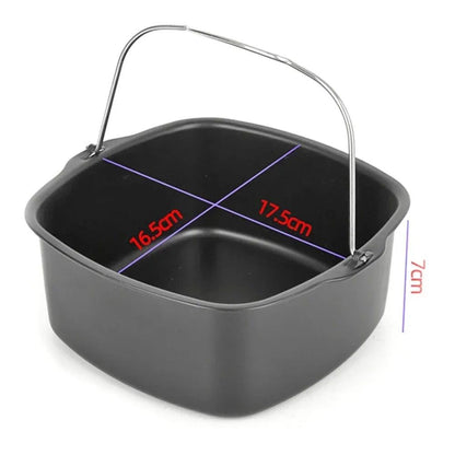 AirFryer Easy Bake NonStick Tray  Basket Set Premium Cake  Baking Pan For Air Fryer Accessories 4