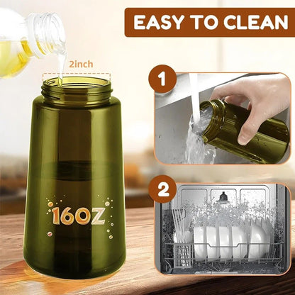 HeritageGuard 470 Ml DarkGreen Glass Oil Dispenser  Sprayer  Premium LightBlocking Kitchen Bottle 4