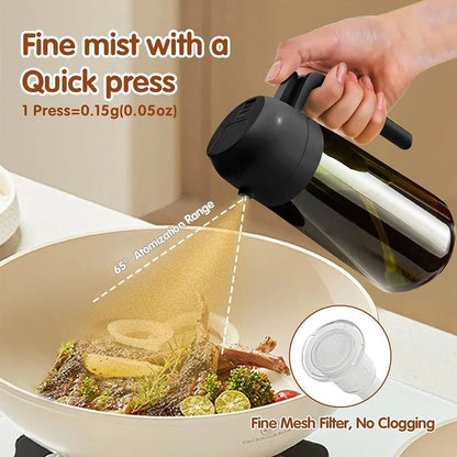 HeritageGuard 470 Ml DarkGreen Glass Oil Dispenser  Sprayer  Premium LightBlocking Kitchen Bottle 6
