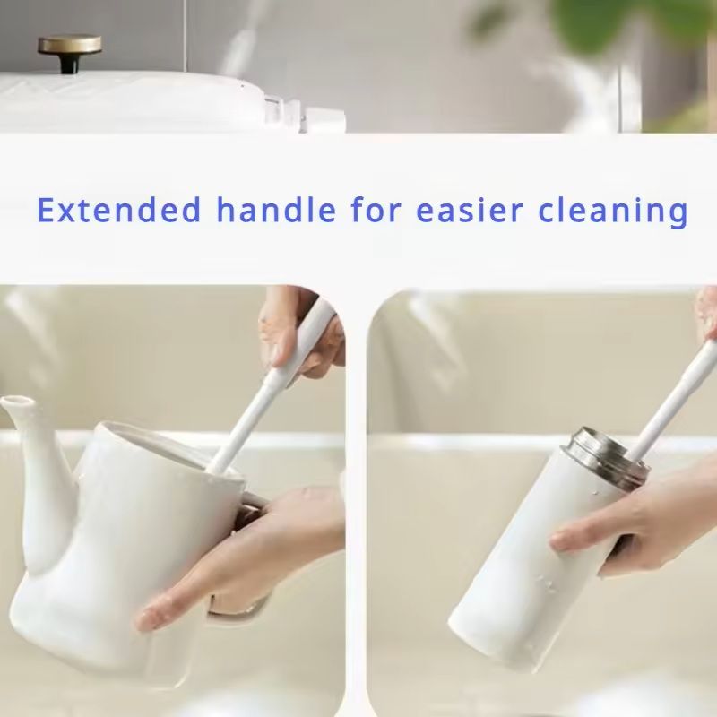 Foldable 360 Degree Silicone Bottle  Cup Cleaning Brush With Long Handle 1