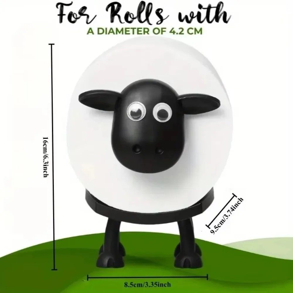 Sheepy StandUp Toilet Paper Holder  Whimsical Freestanding Sheep Toilet Paper Holder  Bathroom Deco