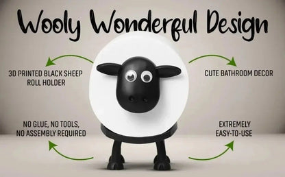Sheepy StandUp Toilet Paper Holder  Whimsical Freestanding Sheep Toilet Paper Holder  Bathroom Deco