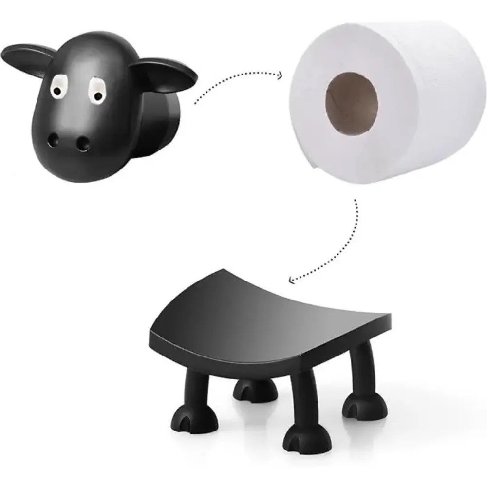 Sheepy StandUp Toilet Paper Holder  Whimsical Freestanding Sheep Toilet Paper Holder  Bathroom Deco
