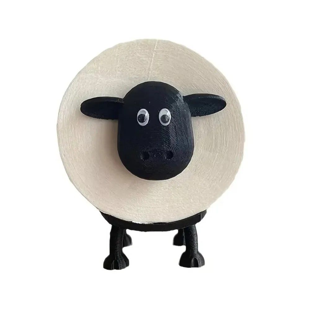 Sheepy StandUp Toilet Paper Holder  Whimsical Freestanding Sheep Toilet Paper Holder  Bathroom Deco