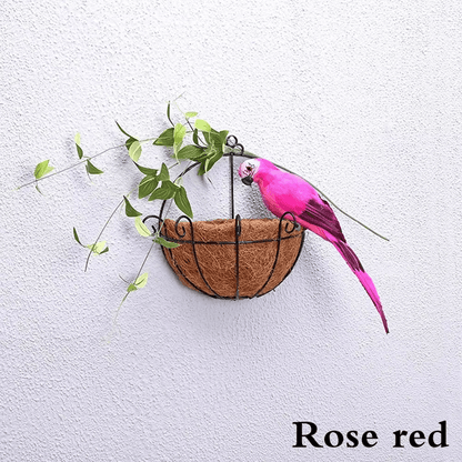 Handcrafted Feather Parrot Garden Decor 3