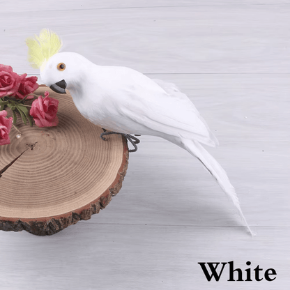 Handcrafted Feather Parrot Garden Decor 5