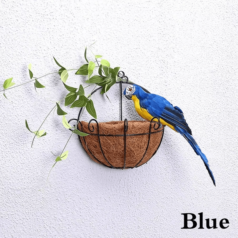 Handcrafted Feather Parrot Garden Decor 6