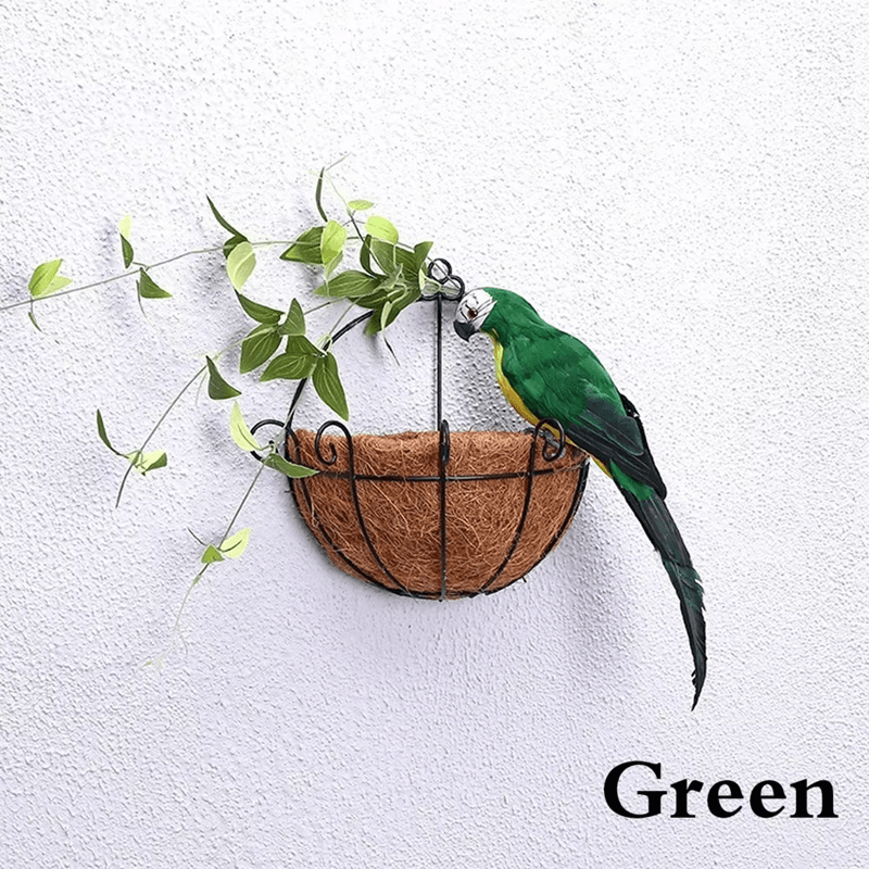 Handcrafted Feather Parrot Garden Decor 7