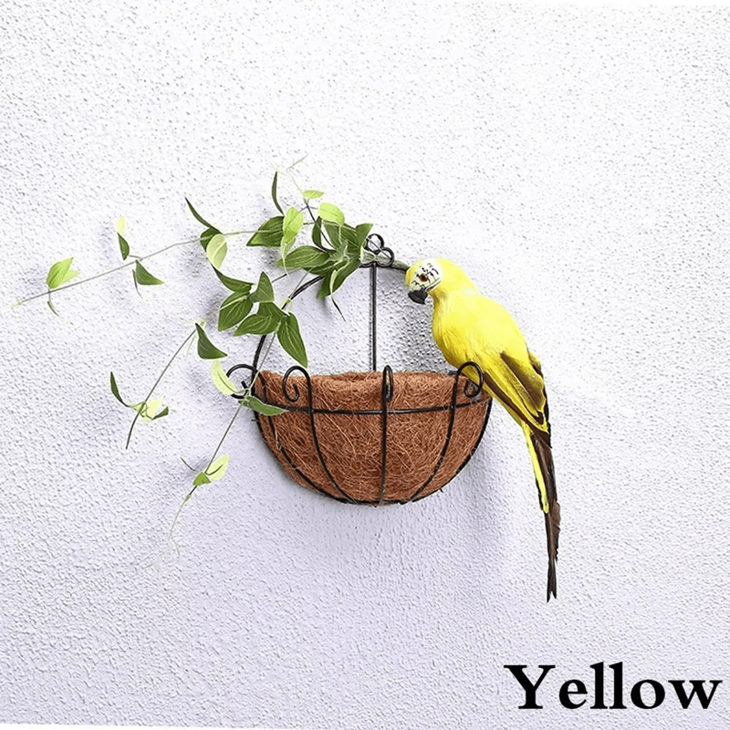 Handcrafted Feather Parrot Garden Decor 8