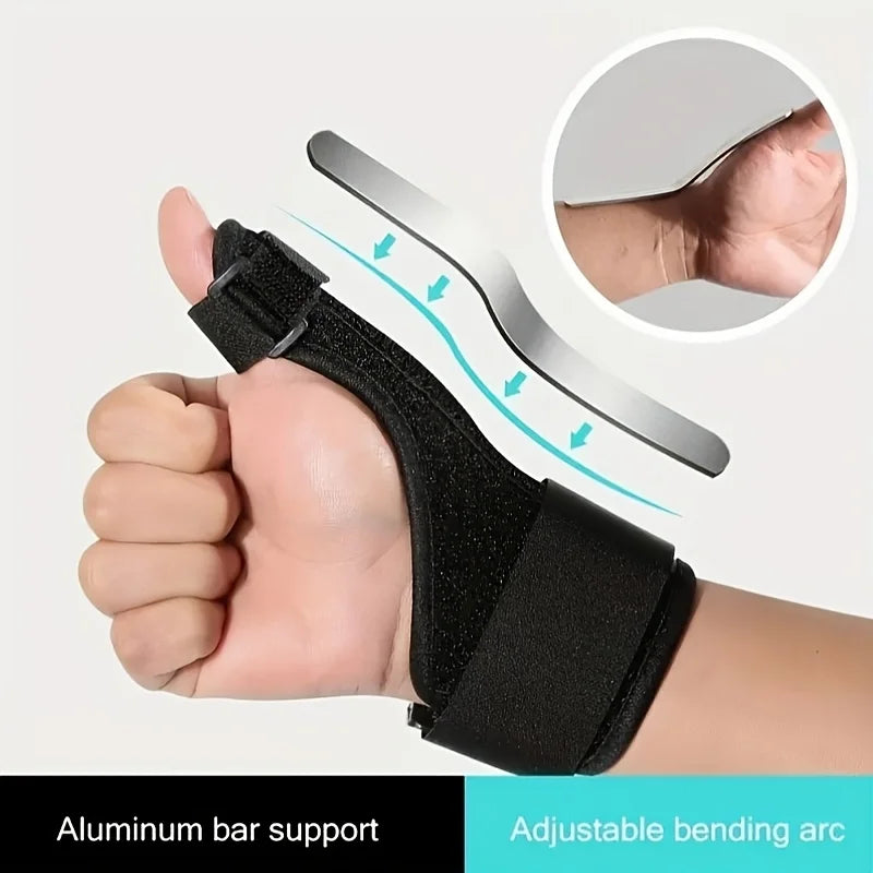 Maximum Comfort Adjustable Thumb  Wrist Support Brace Aluminum Alloy Plate For Sprain Recovery Fits 2