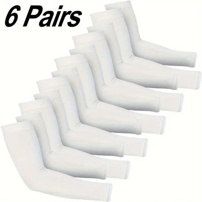 Sports Outdoor UV Protection, Cooling Arm Sleeves Compression, Breathable Moisture Wicking for Men Women