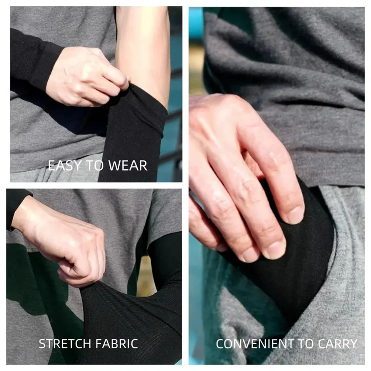 Sports Outdoor UV Protection, Cooling Arm Sleeves Compression, Breathable Moisture Wicking for Men Women