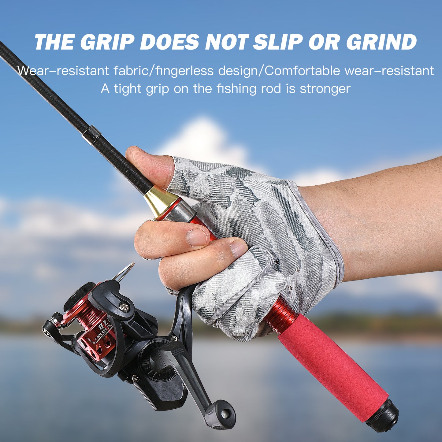 Fishing Gloves For Men Summer Three Finger Cut Gloves Anti Slip Ice Silk Breathable Thin UV Sunscre 2