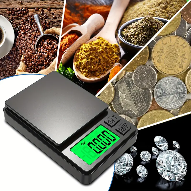 Precision Pocket Scale Digital Gram, Jewellery Food Scale, Ounces Grains Mini Scale with Back Lit LCD for Travel