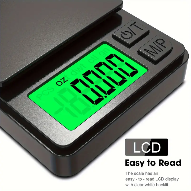Precision Pocket Scale Digital Gram, Jewellery Food Scale, Ounces Grains Mini Scale with Back Lit LCD for Travel
