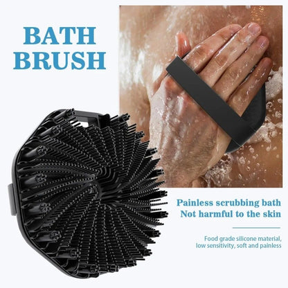 DeepCare Silicone Back Scrub Brush  Soft Exfoliating Shower Massager With Handle 4
