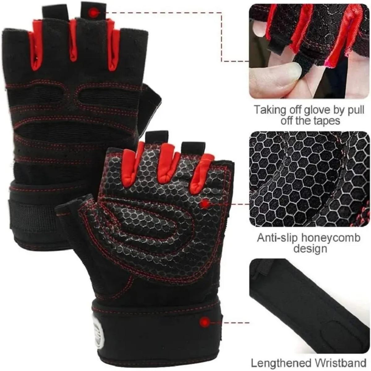 Dominate Your Workout, Building Training Sports Exercise Cycling Glove Shockproof, Premium Gym Gloves for Men Women