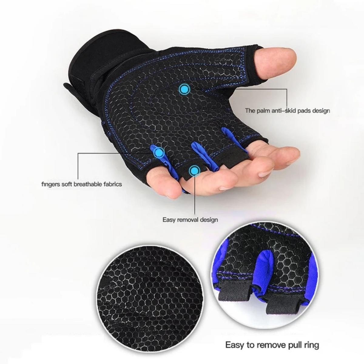Dominate Your Workout, Building Training Sports Exercise Cycling Glove Shockproof, Premium Gym Gloves for Men Women