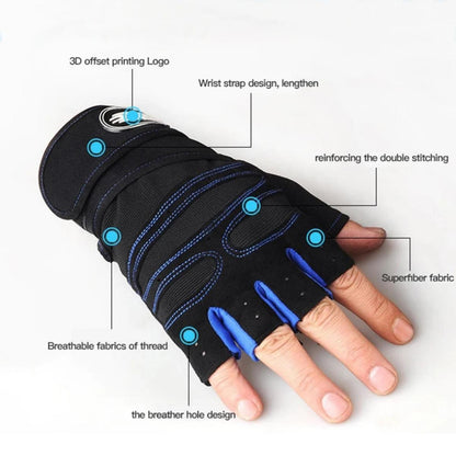 Dominate Your Workout, Building Training Sports Exercise Cycling Glove Shockproof, Premium Gym Gloves for Men Women