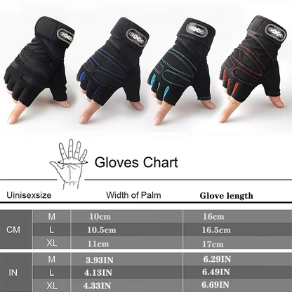 Dominate Your Workout, Building Training Sports Exercise Cycling Glove Shockproof, Premium Gym Gloves for Men Women