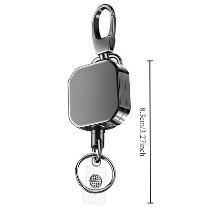 Anti loss Easy to Pull Buckle, Retractable Key Chain Belt Clip, Square Badge Reel, Accessorises Para Auto Key Chain