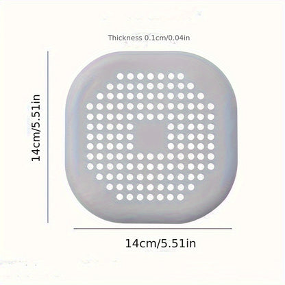 Floor Drain Mat, Square Silicone Floor Drain Sticker Bathroom, Sewer Hair Filter Drain Cover Home Bathroom