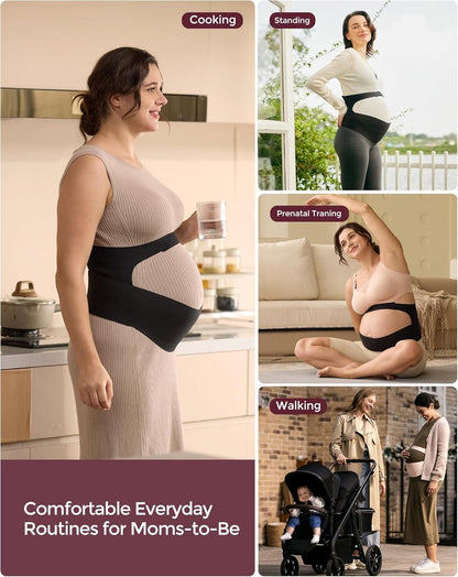 Pregnancy Belly Band Ultimate Maternity Support Invisible Pregnancy Belt Sciatica Relief Ergonomic  4