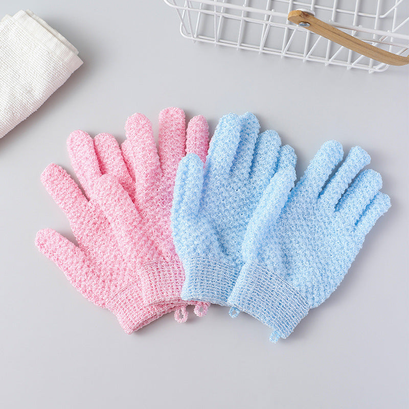 Towel Scrub Bath Exfoliating Bath Mud Rubbing Back Suit Rubbing Gloves Fivefinger Deep Clean 3