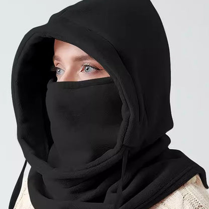 Winter Thermal Neck Warmer, Outdoor Fleece Balaclava Scarf, Skiing Face Mask, Snood Hood Hat, Windproof Keep Warm