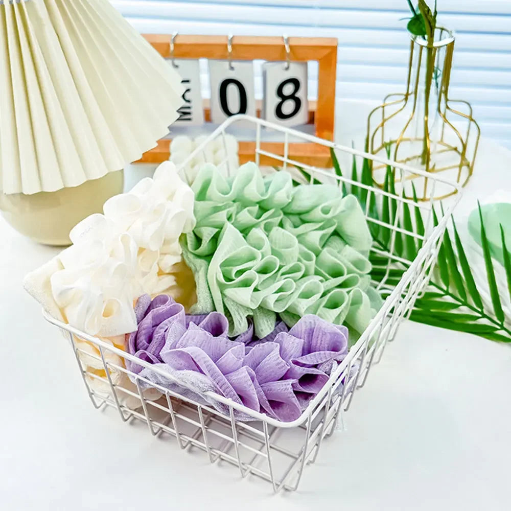 Soft Exfoliating Mesh Bath Ball Towel Loofah With Drawstring Bathing Tool Shower Sponge Skin Care 4