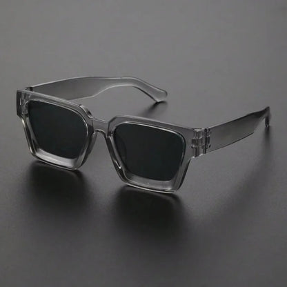 Unisex Plastic Sunglasses, Square Frame Fashion, Street Photography Shades, Beach Trips Driving Accessories
