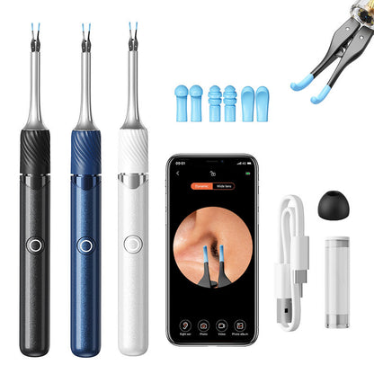 Premium Visual Ear Cleaner with Camera, Safe Ear Wax Removal Tool with Ear Pick & Tweezers