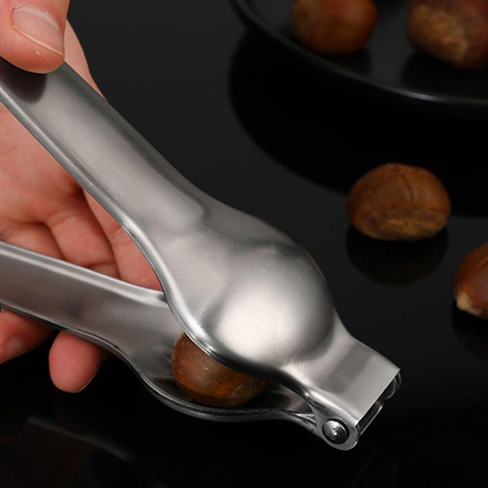 Stainless Steel Quick Chestnut Opener Quick Clip Walnut Pliers Cutter Opener Nut Cracker Sheller Ki 3