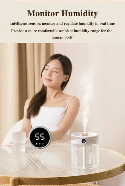 HomeMist DualSpray 2 L USB Humidifier With LED Display 2
