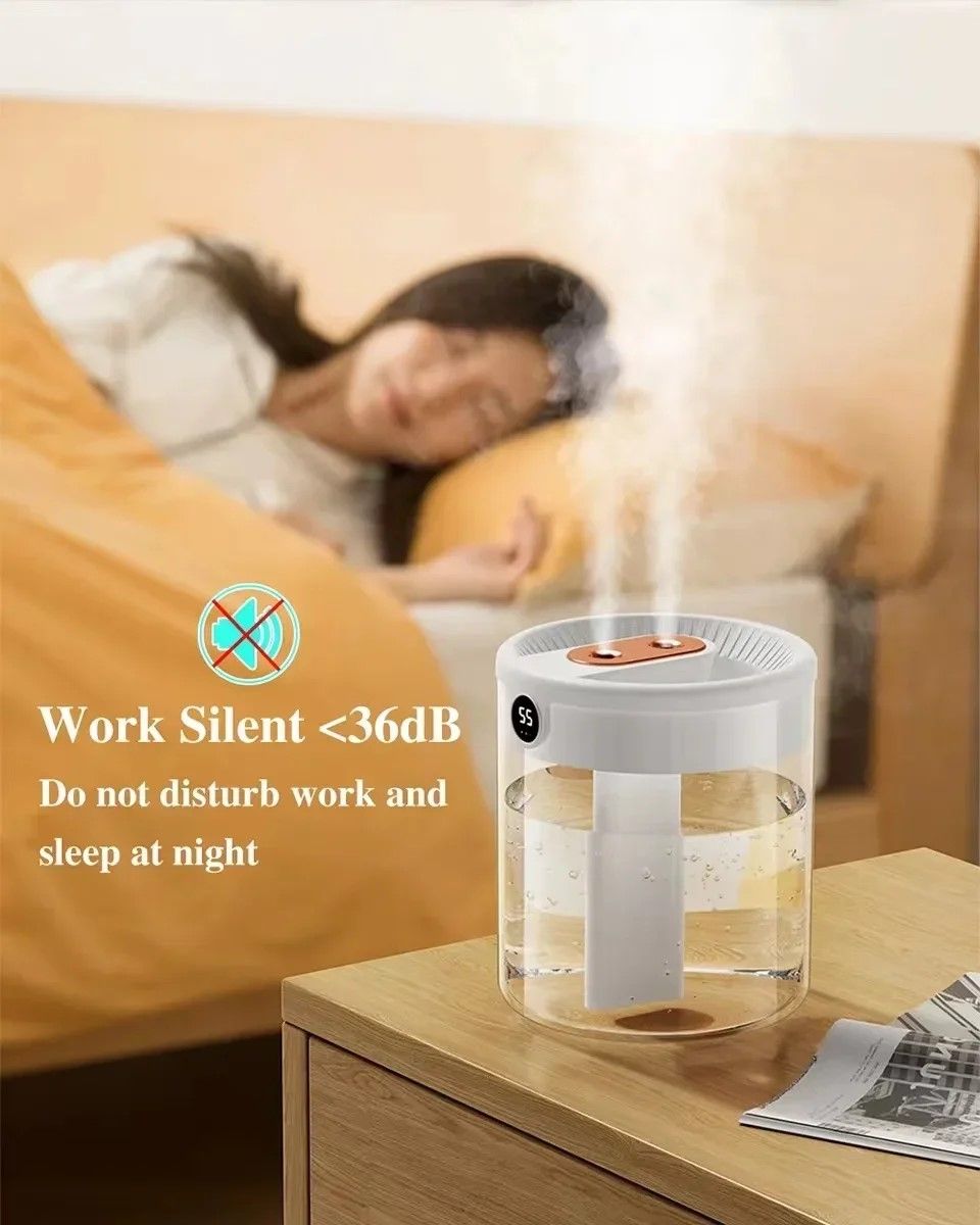 HomeMist DualSpray 2 L USB Humidifier With LED Display 12
