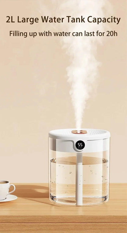 HomeMist DualSpray 2 L USB Humidifier With LED Display 7
