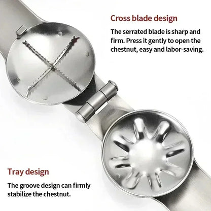 Chestnut Opening Machine Nut Cracker Pliers Walnut Sheller Stainless Steel Kitchen Tool for Easy Nut Cracking
