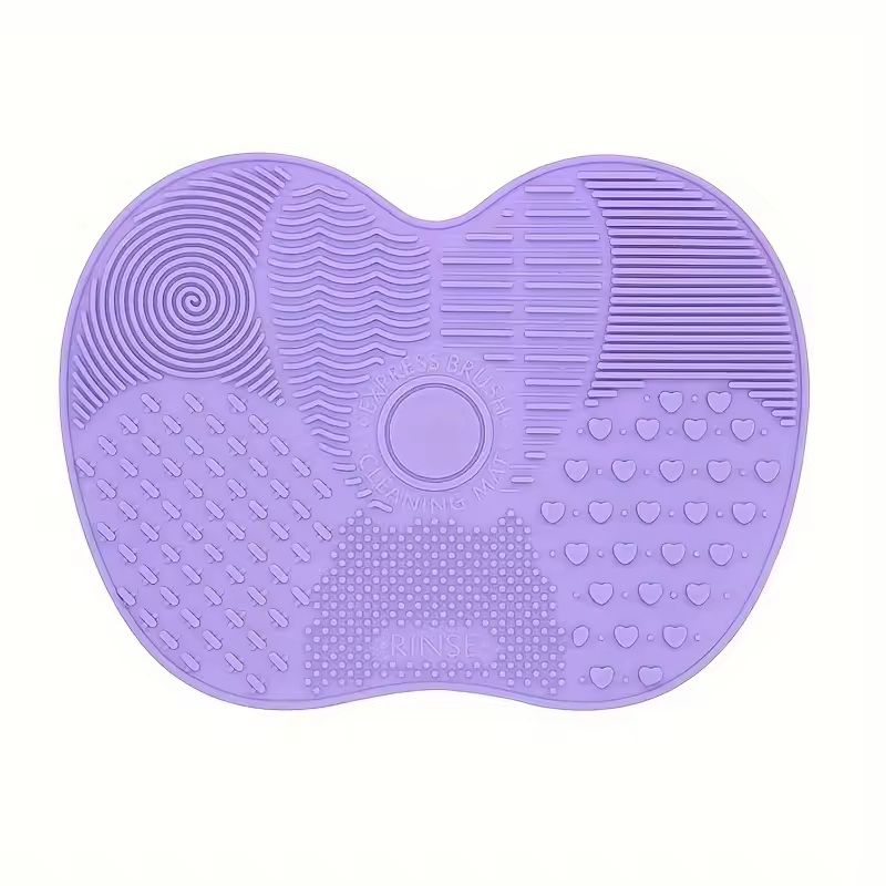 Silicone AppleShaped Makeup Brush Cleaner Pad With Suction Cup 5