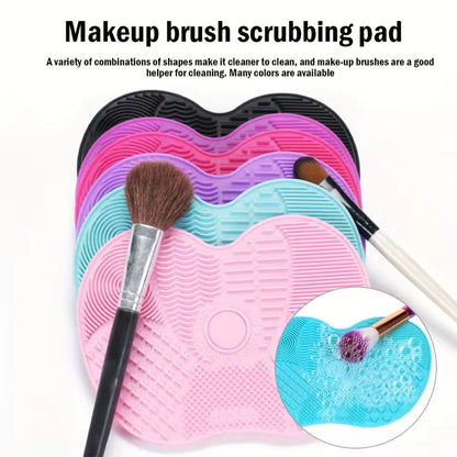 Silicone AppleShaped Makeup Brush Cleaner Pad With Suction Cup 7