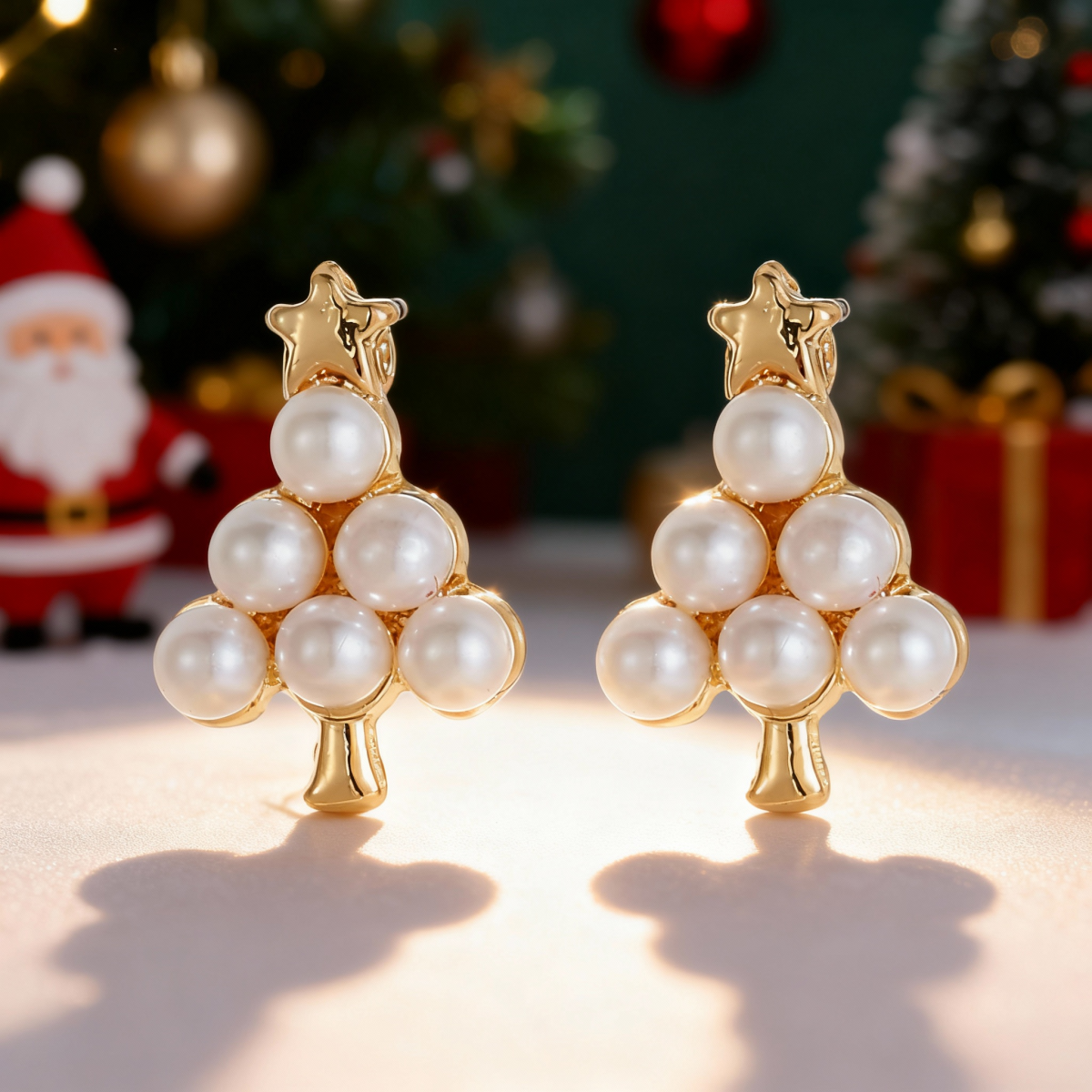 Full Rhinestone Christmas Earrings, Deer, Snowman, Gingerbread, Gift Box, Jewelry for Women & Men