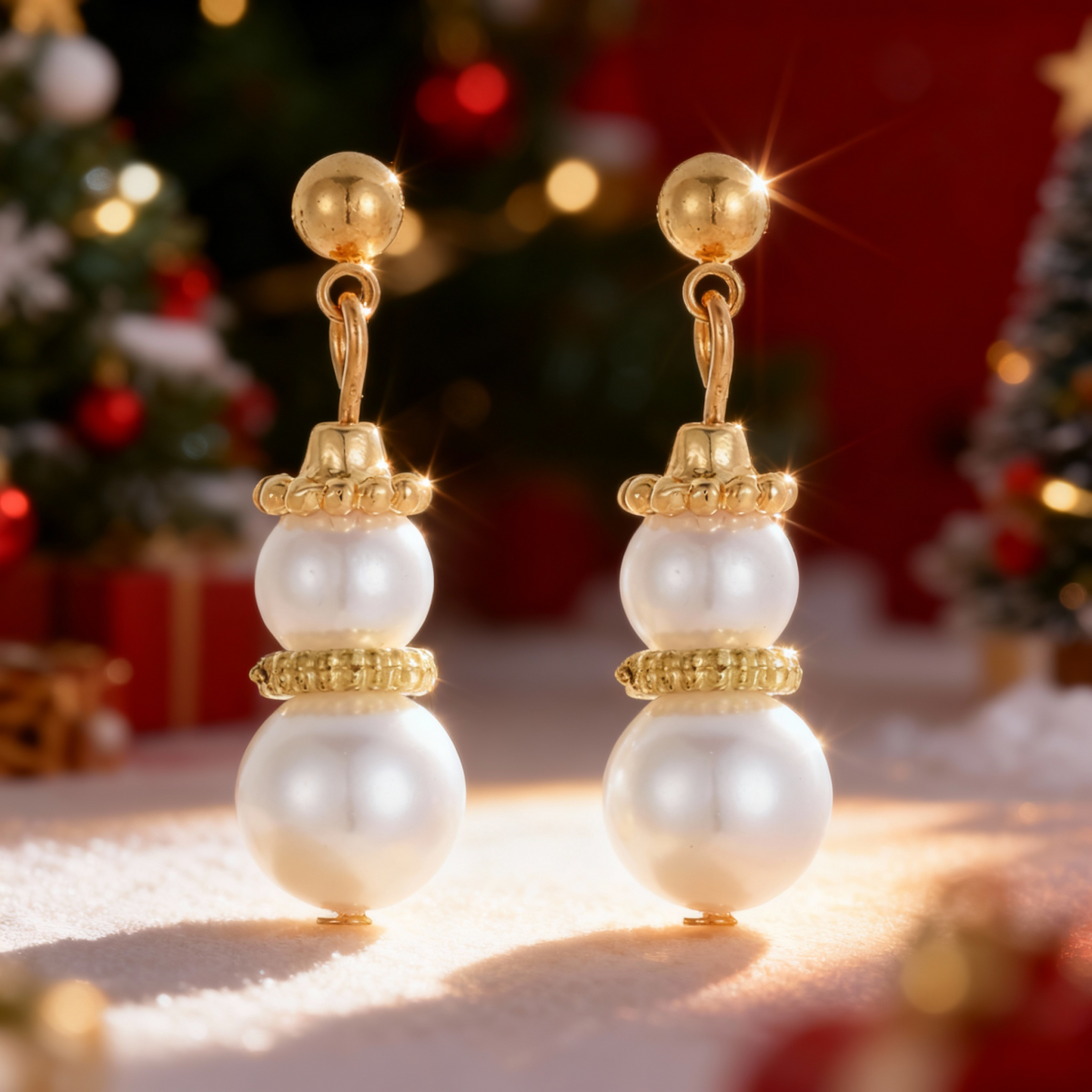 Full Rhinestone Christmas Earrings, Deer, Snowman, Gingerbread, Gift Box, Jewelry for Women & Men