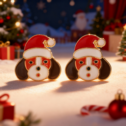 Full Rhinestone Christmas Earrings, Deer, Snowman, Gingerbread, Gift Box, Jewelry for Women & Men