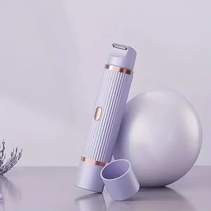 Portable wet and dry body hair remover, two in one women's electric shaver for smooth, precise results on face, legs