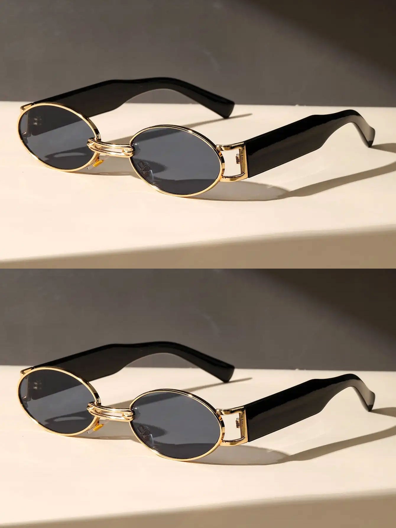 Unisex Plastic Oval Frame Sunglasses For Travel Beach Photography 6
