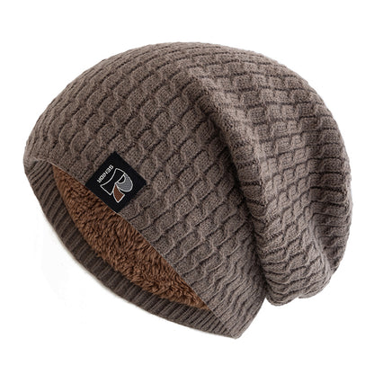 Fashion Slouchy Beanie Hat Warm Fleece Lined Ski Cap Men WomenMen Women Letter Label Ski Sports Cap 8